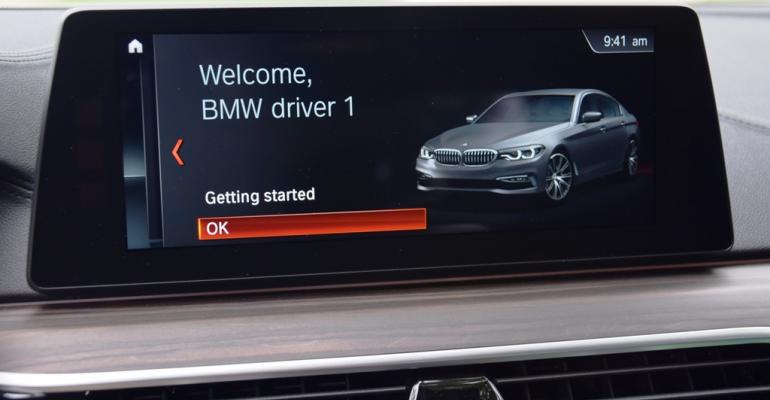 Startup sequence greets BMW 540i driver