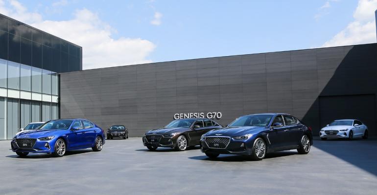 Genesis G70s at brandrsquos design center in South Korea   