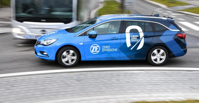 Vehicle with ZF Level 4 autonomous capability testing in Germany