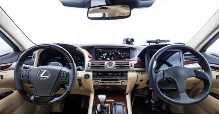 Interior of Toyota39s Platform 21 concept gauges autonomoustohuman control