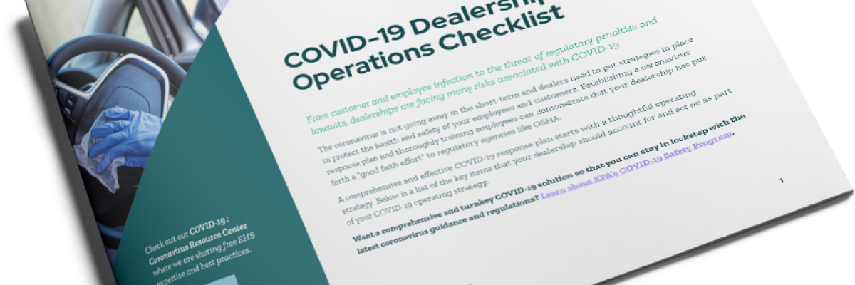 COVID-19 Dealership Operations Checklist