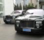 Rolls Royces ready to transport guests at Peninsula Hotel