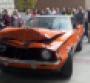 Hagerty staff inspects badly damaged Camaro