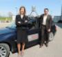 Bosch39s MariaBelen Aranda Colas left and Kay Stepper demonstrate highly automated concept car at Flat Rock MI test track