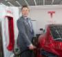 Tesla CEO Elon Musk at first UK Supercharger
