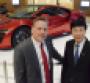 Honda chief engineers Ted Klaus and Yashuhide Sakamoto with Acura NSX