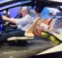 BMWrsquos Eric Brown in passenger seat demonstrates holographic controls in i Inside Future Sculpture at CES in January