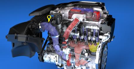 Airflow of &#039;14 Cadillac CTS 3.6L Twin-Turbo LF3 V-6