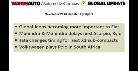 WardsAuto AutomotiveCompass Global Update: November 2013